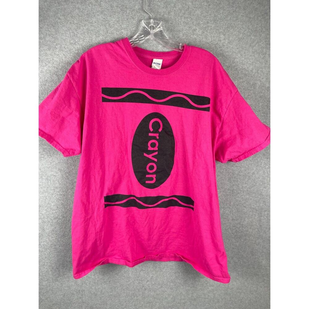 Crayola Red Crayon T Shirt‎ Mens XL Red Pink Short Sleeve Novelty